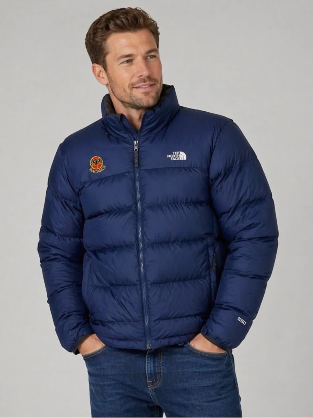 The North Face 550-Fill Down Puffer Jacket Size L – Blue Bacardí Edition